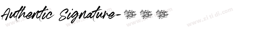 Authentic Signature字体转换